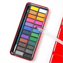 Ensemble de peintures à l'aquarelle professionnelles, 18/24 couleurs, boîte d'aquarelle solide, peinture artistique pour artistes, outils de peinture