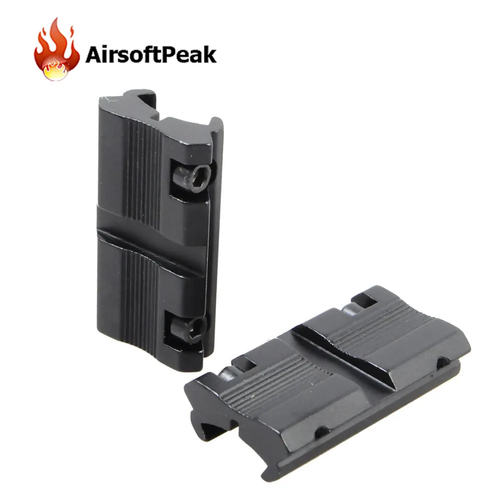 2pcs/Set Hunting Rifle Gun Scope Mounts Base Tactical 11mm Dovetail to 20mm Weaver Picatinny Rail Adapter Mount Accessory 2pcs/Set Hunting Rifle Gun Scope Mounts Base Tactical 11mm Dovetail to 20mm Weaver Picatinny Rail Adapter Mount Accessory