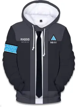 

Game Detroit: Become Human Connor RK800 Agent Suit 3D printed Uniform cosplay costume hoodie jacket pullover coat