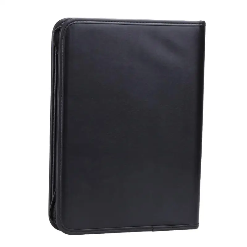 

A4 Zipped Conference Folder Business Faux Leather Document Case Bag