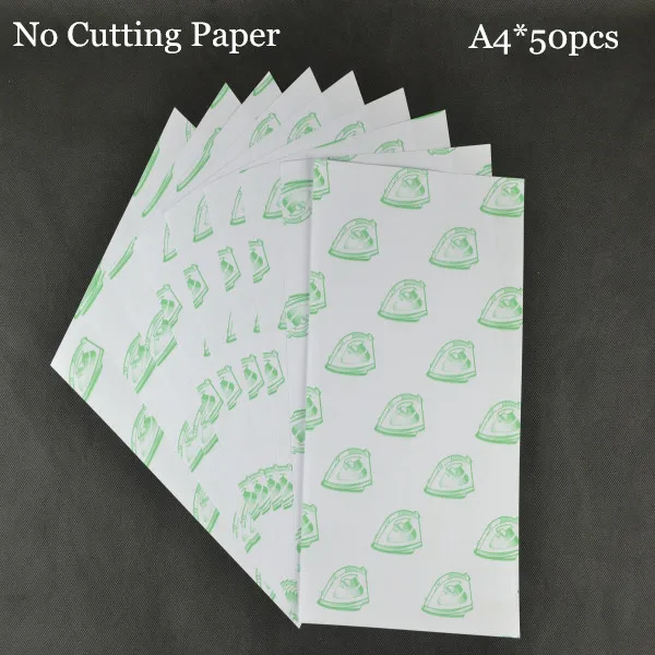

50pcs*A4 No Need Cutting Paper Light White Color Laser Printer Heat Thermal Press Transfer Printing Paper For Tshirt Textil