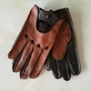 Real Leather Man's Gloves Spring Summer Thin Unlined Breathable Non-Slip Locomotive Motorcycle Driving Gloves Male M023W-1 ► Photo 1/6