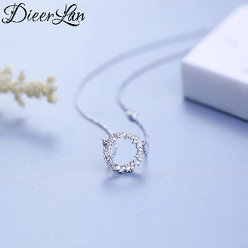 

Bohemian Romantic 925 Sterling Silver Circle Chokers Necklaces for Women Girls Long Chain Necklaces Charms Collares Colar 2019