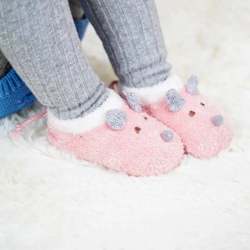 Boy Girl Socks Anti Slip Animal Cartoon Shoes Slippers 3-12 months Baby