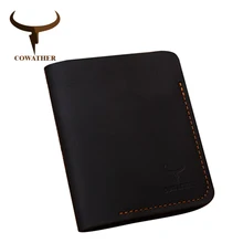 COWATHER корова натуральная кожа мужчины бумажник вертикальный стиль Crazy horse кожа дизайн мужской кошелек 113