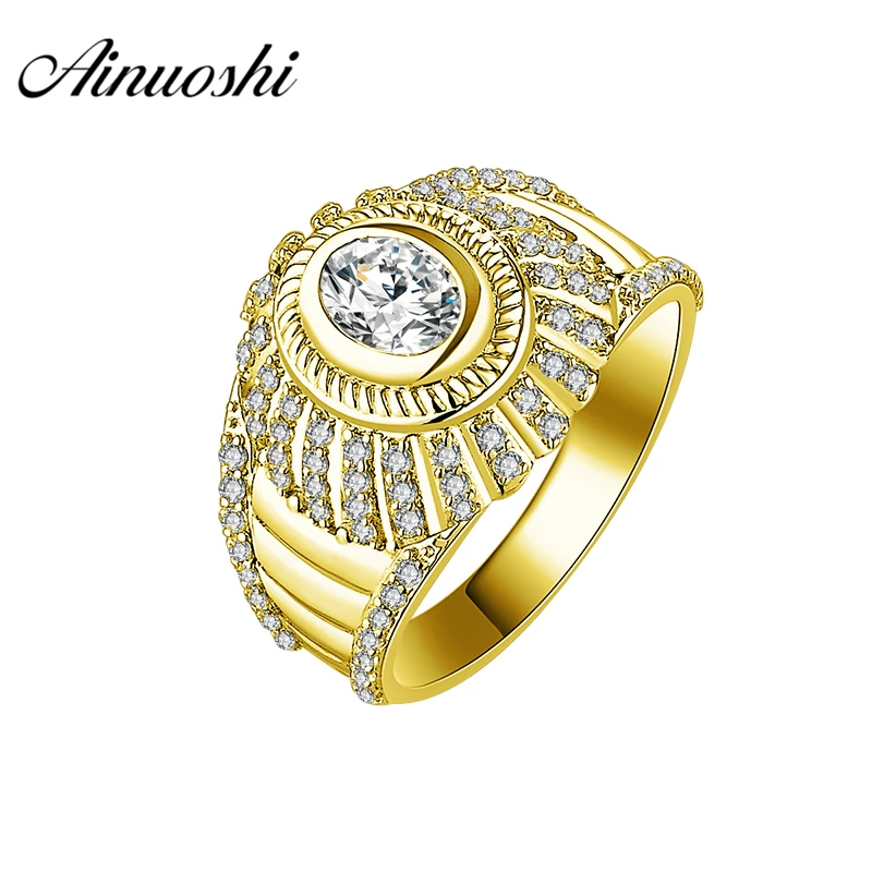 AINUOSHI Роскошная 14K массивная, желтая, Золотая Мужская кольцо нежное обручальное кольцо с фианитами 1CT овальная огранка SONA Алмазная широкая по... AINUOSHI Роскошная 14K массивная, желтая, Золотая Мужская кольцо нежное обручальное кольцо с фианитами 1CT овальная огранка SONA Алмазная широкая по...