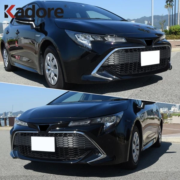 Для Toyota Corolla хэтчбек ABS Хром Передняя решетка Передняя бампер крышка отделка вставка Стайлинг молдинг Гарнир