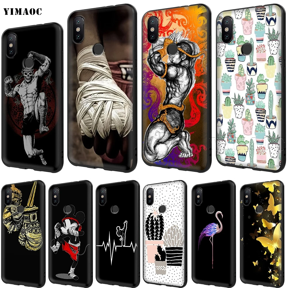 

YIMAOC Muay Thai Fight Boxing Soft TPU Case for Xiaomi Redmi mi Note MAX 3 6 6A 7 mi6 mi8 9 se a1 a2 Pro Lite go pocophone f1