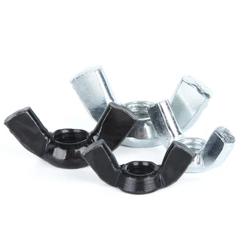 

10Pcs M3 M4 M5 M6 M8 M10 Galvanized Hand Tighten Nut Butterfly Nut Wing Nuts White/Black