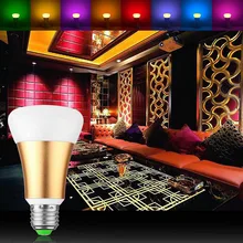 1 шт. светодиодный RGB холодный белый светильник для дома 85-265 В переменного тока 10 Вт Красочный светодиодный пульт дистанционного управления