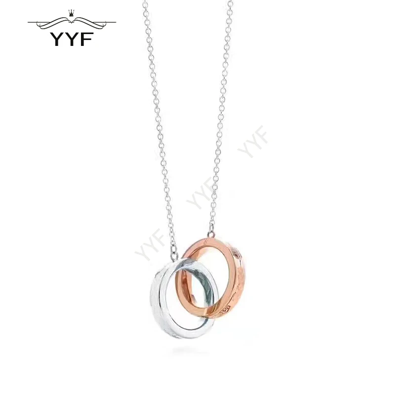 

TIFF 925 Silver Classic Necklace Originally 1:1 High Quality Charming Clavicle Chain Suitable for Couple Jewelry PY