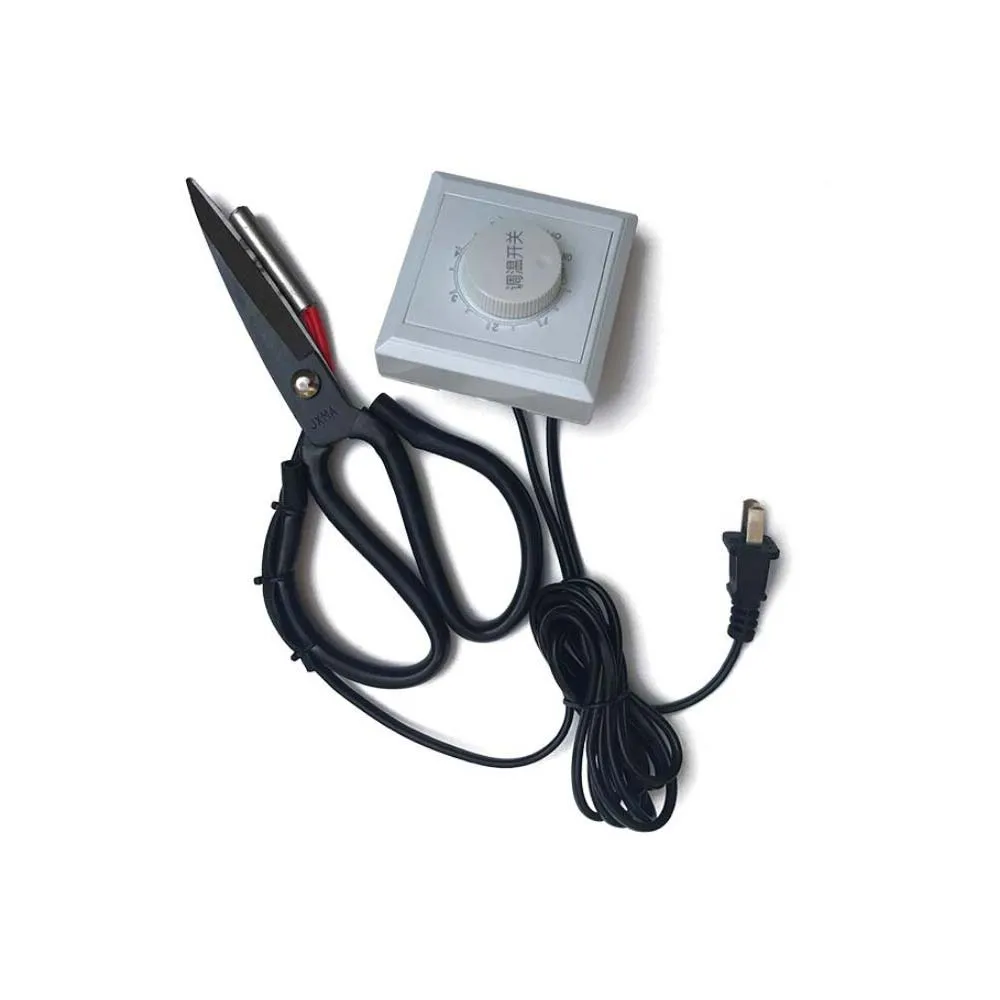 

Electric Heating Scissors Temperature Adjustable Heating Scissors for Trademark Ribbon Cloth Cutting Trimming