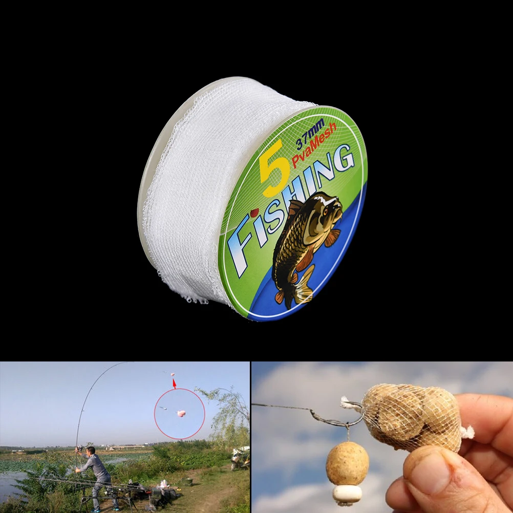 5M Mesh Refill Carp Fishing Stocking Boilie Rig Bait Wrap Bag 37mmin Fishing Lures from Sports