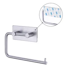 Self Adhesive Toilet Paper Holder, SUS 304 Stainless Steel Tissue Roll Hanger, No Drill, Heavy Duty, Waterproof, Modern Wall Mo