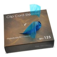 114x5 см 125 шт. Пластик Синий татуировки Клип шнур рукава Чехлы для мангала Сумки питания Профессиональные татуировки аксессуар Accessoire de татуировки