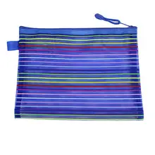 Гриддинга темно-синий молния A5 Бумага ручка документ файл CD мешок карман держатель