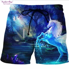 Летние мужские пляжные шорты для водных видов спорта, S-6XL, штаны с 3D принтом лошади, галактические шорты для серфинга, мужские дорожные шорты для серфинга
