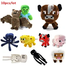 Free shipping 10pcs/lot Minecraft plush toy Brinquedos Game Toys Cartoon Game Toys Cheapest Sale High Quality Plush Toys