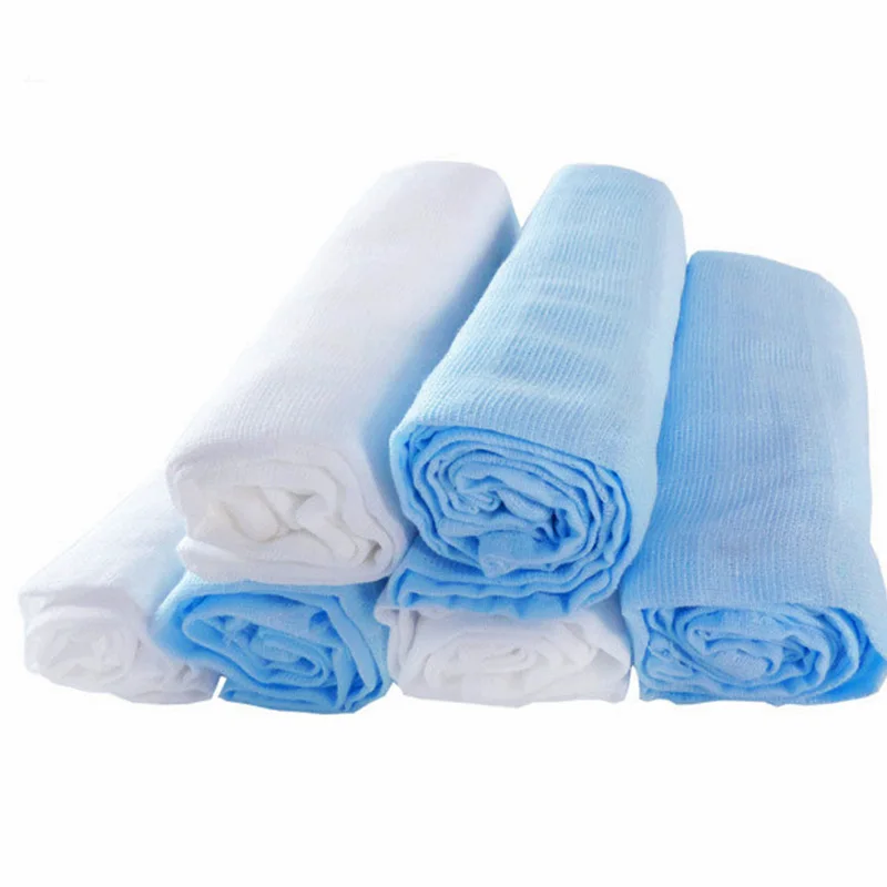 6 Pieces Baby Muslin Nappy 70*70 cm Repeated Use Gauze...