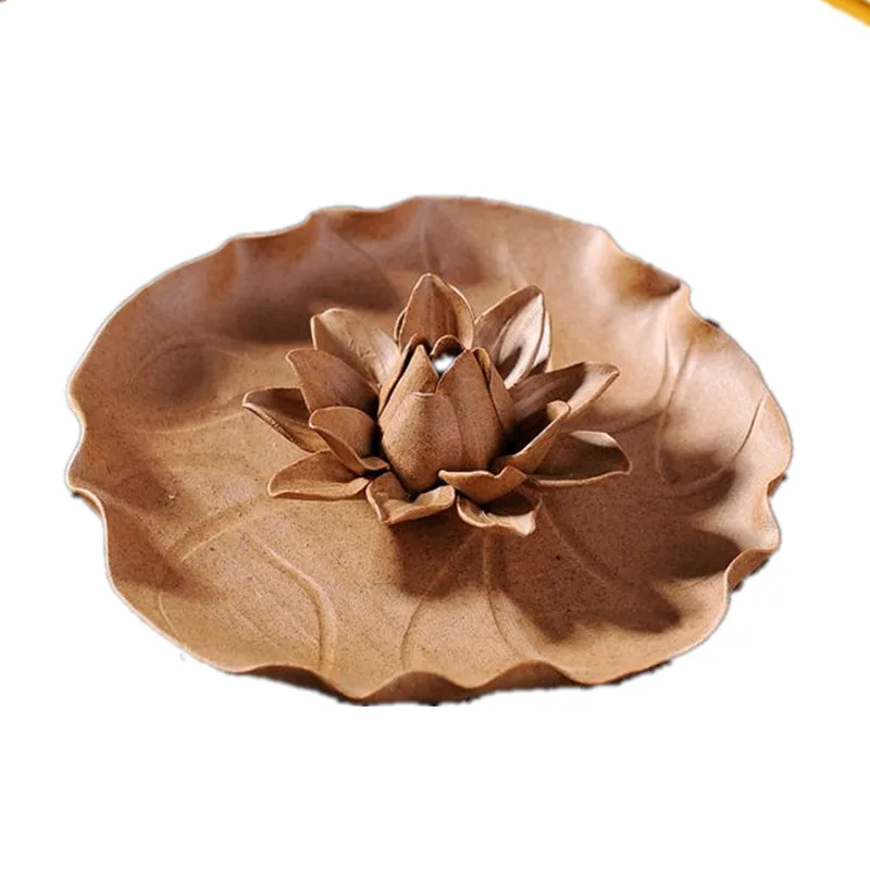 

Moylor Coarse Pottery Lotus Flower Stick Incense Coil Incense Burner Manual Full Bloom Bud Lotus Home Decoration S $