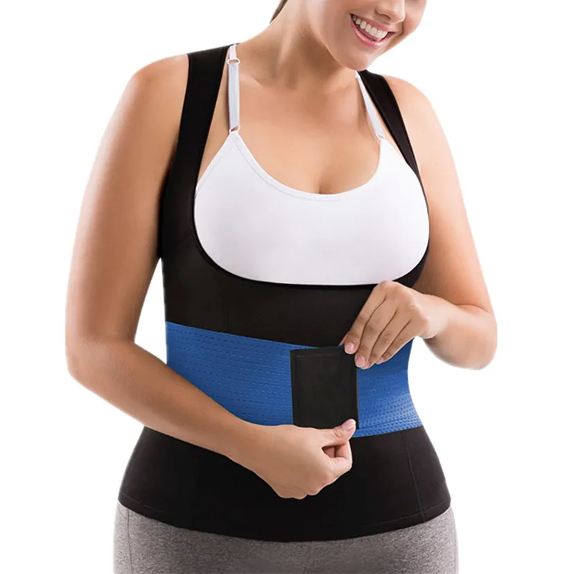 

2019 Women Slimming Shirt Thermo Neoprene Sweat Sauna Body Shapers Fitness Waist Trainer Belt Waist Slim Shapewear Girdle Corset