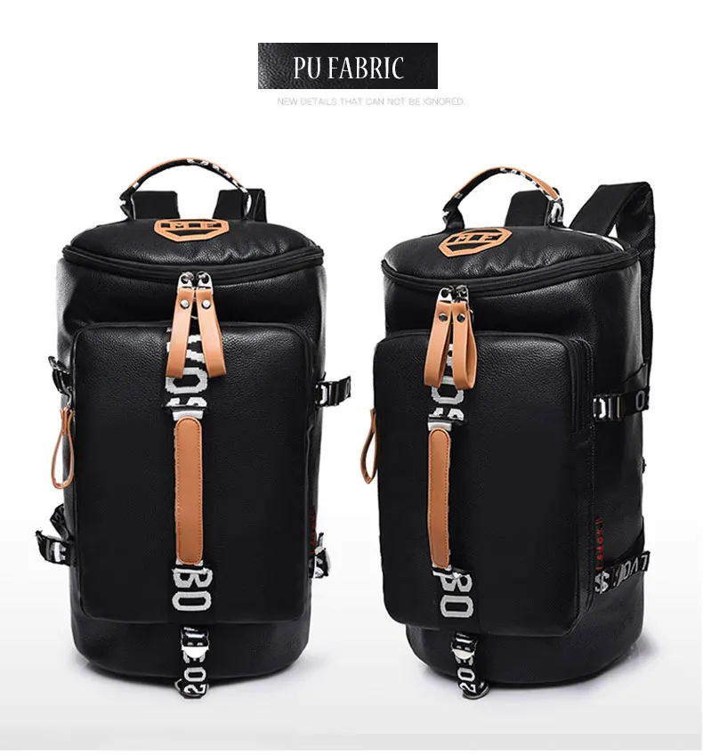 Scione унисекс PU Оксфорд черные дорожные рюкзаки модные простые большие багажные сумки на плечо для отдыха и путешествий вещевой портативный чемодан