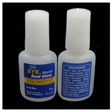 10g BYB Nail Art Glue Tips Glitter UV Acrylic Rhinestones Decoration With Brush Nail Glue Package mail Blue