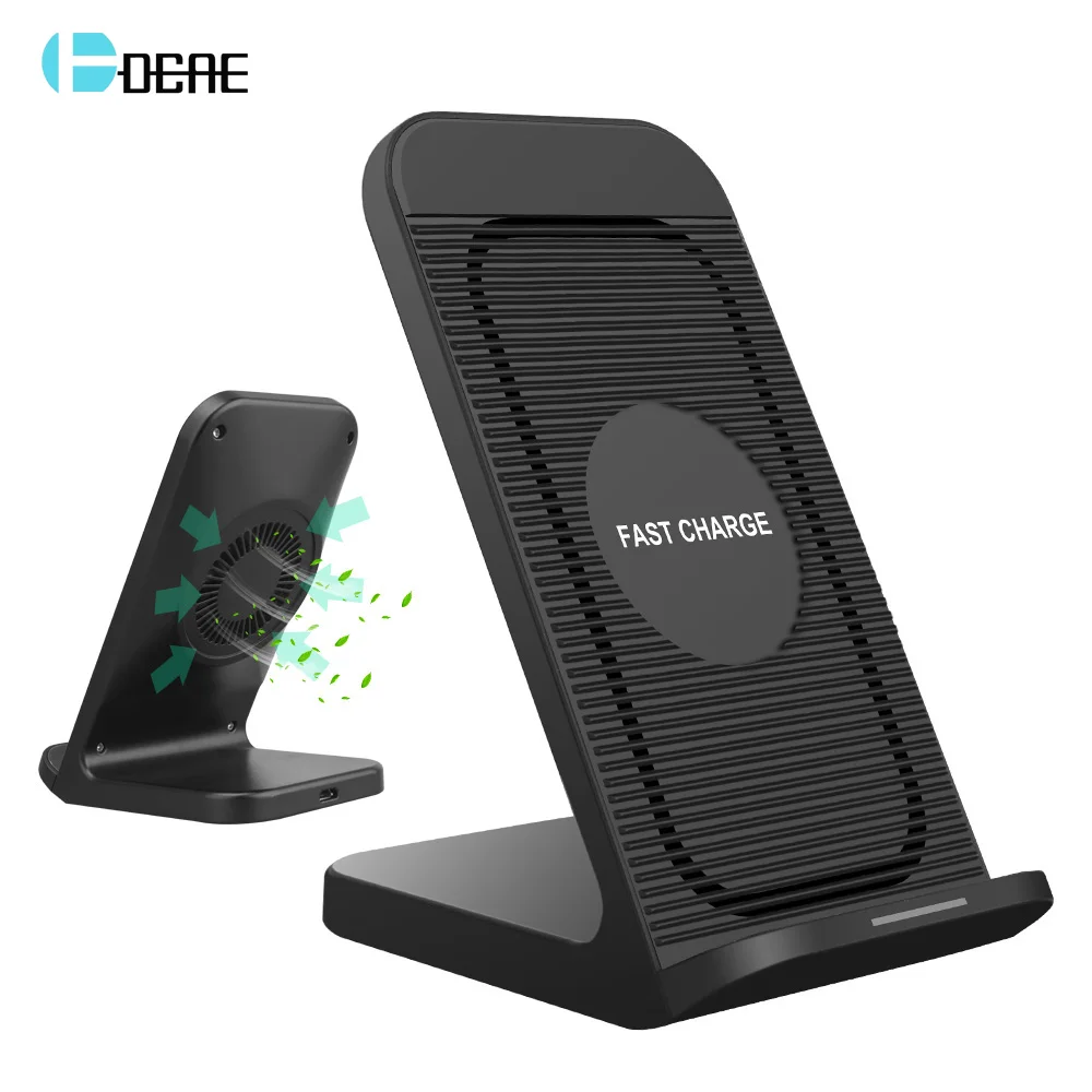 DCAE Qi Wireless Charger for iPhone XS MAX XR X 8 Plus Dock 10W Fast Wireless Charging Holder for Samsung Galaxy S9 S8 Note 9 8