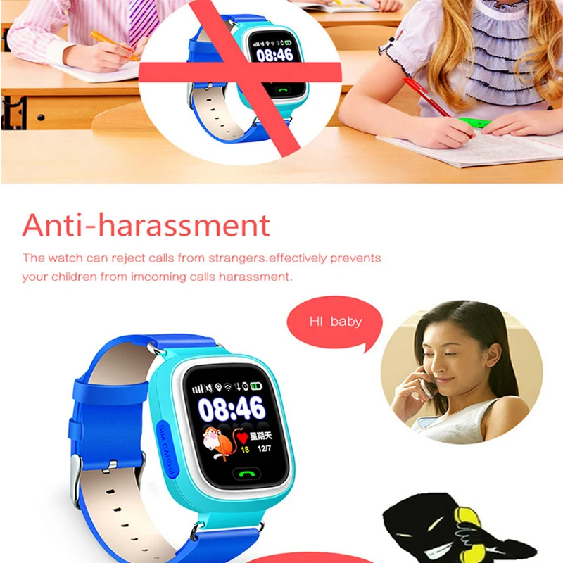 Ceny Q90 GPS inteligentny zegarek dziecięcy pozycja telefonu zegarek dla dzieci 1.22 calowy kolorowy ekran dotykowy WIFI SOS inteligentny zegarek dla dzieci VS Q80 Q50 Q60
