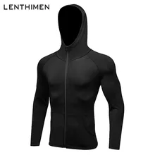 Для мужчин s Running куртки осень спортивные худи Для мужчин молнии Slim Fit кофты открытый ветрозащитное пальто Пеший Туризм Run куртка с капюшоном