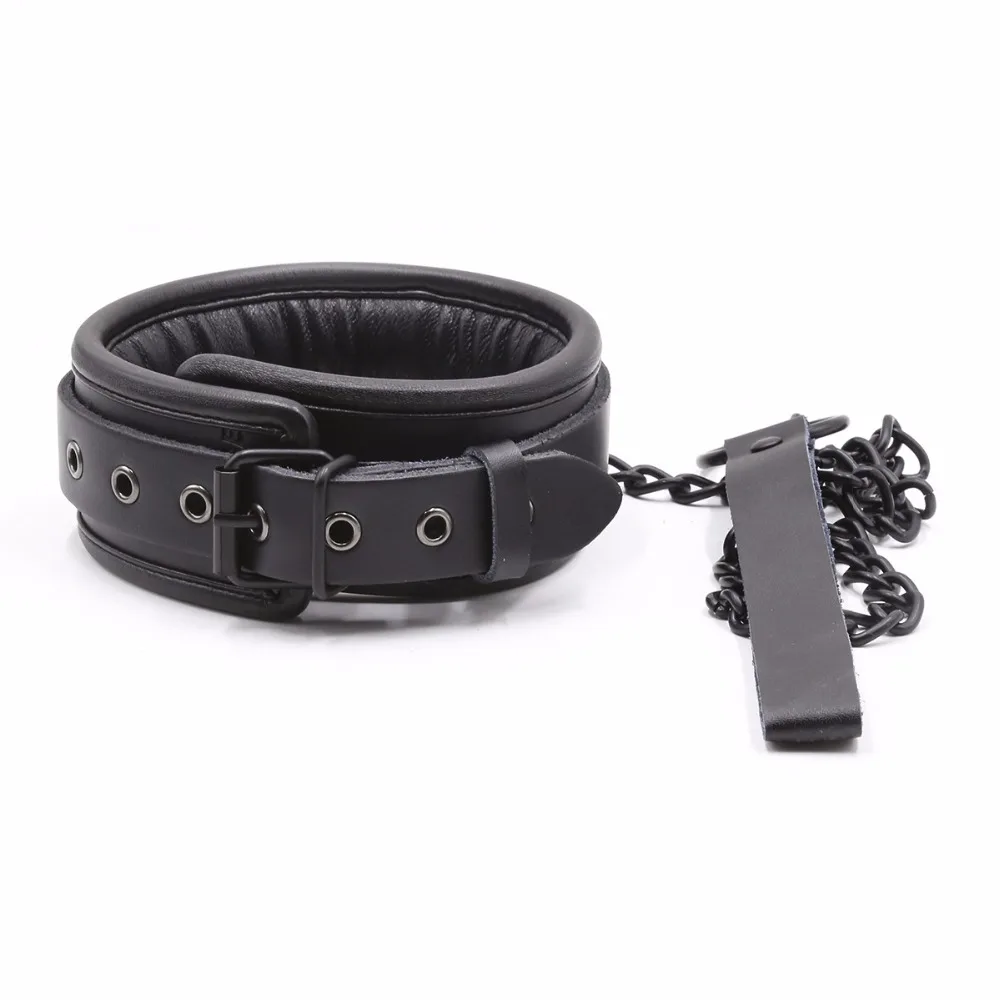 Thierry soft Genuine Leather Bondage Optional Handcuffs Collar Wrist Ankle Cuffs for Fetish erotic Adult Games