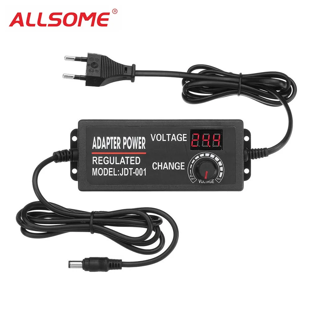 

ALLSOME 9-24V 3A 72W AC/DC Adapter Switching Power Supply Adjustable Power Adapter Display EU/US/UK/AU Plug HT2091-2094
