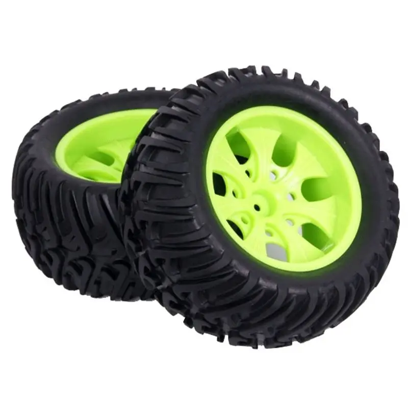 4pcs RC Rubber Sponge Tires Tyre Wheel Rim HSP 1:10 Monster Bigfoot Truck 94111 94108 94188 Green 88003 | Игрушки и хобби