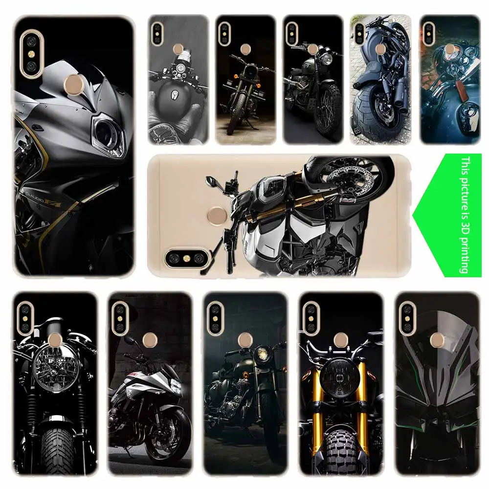 

cover soft Silicone TPU Case For Xiaomi Redmi 3 4X 4a 5 Plus 5a S2 6a 6 Pro Note 5 6 4 3 5a Black classic motorcycle