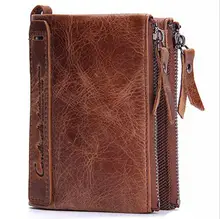 Fashion Genuine Leather Women Wallets Bifold Wallet ID Card holder Coin Purse Pockets Clutch with zipper Womens Wallet Z032