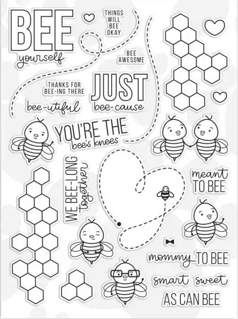 

bee Clear Stamp Or stamp for DIY Scrapbooking/Card Making/Kids Fun Decoration Supplies A2074