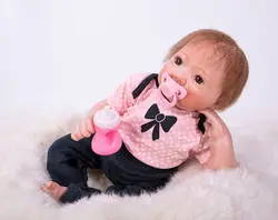 50 см силикона Reborn Baby Розовая кукла Дети Playmate подарок для девочек 20 дюймов Baby Alive мягкие игрушки для букетов кукла Bebe reborn