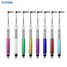 Металлический Выдвижной емкостный стилус для экрана с анти-пылевым штекером для iphone 7 samsung Galaxy Note для ipad 500 pc/лот