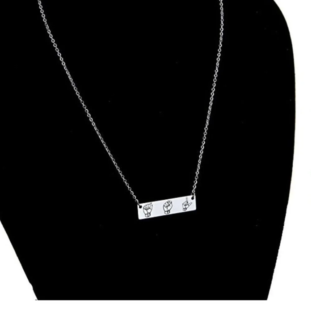 Asl Necklace I Love You Hand Sign Language Charm Pendant Bracelet Sign Language Jewelry Interpreter Gift Asl Necklace I Love You Hand Sign Language Charm Pendant Bracelet Sign Language Jewelry Interpreter Gift