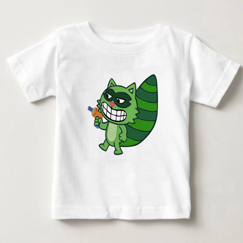 

2018 digital printing Happy Tree Friend Lifty & Shifty Thief Character T Shirt children summer Tshirt boy/girl Cartoon T shirt M