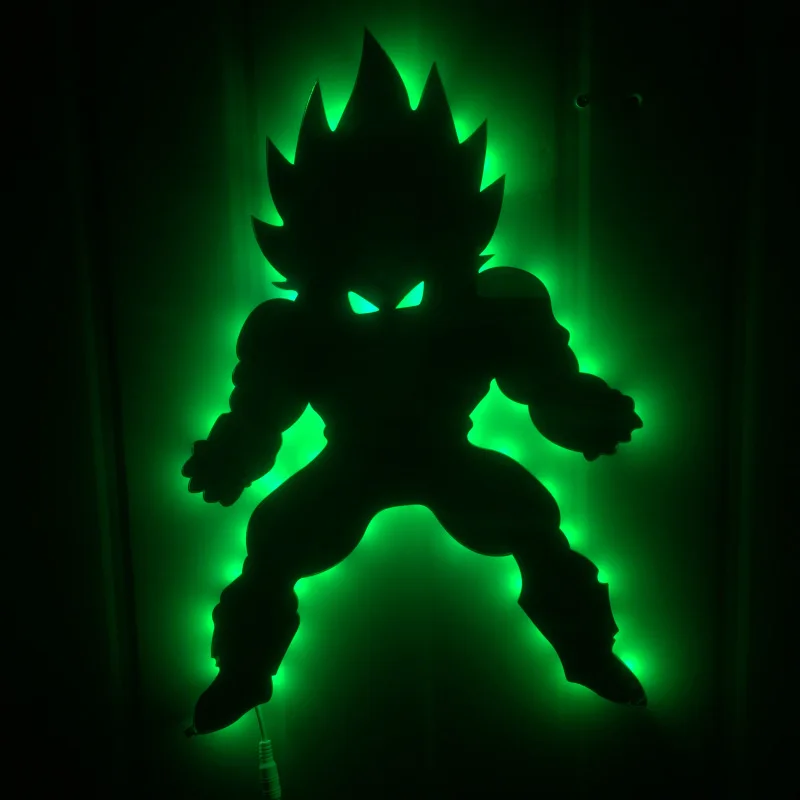 Dragon Ball 3D LED настенный светильник ночник Вегета Творческий фигурку Dragon Ball Освещение игрушки для детей