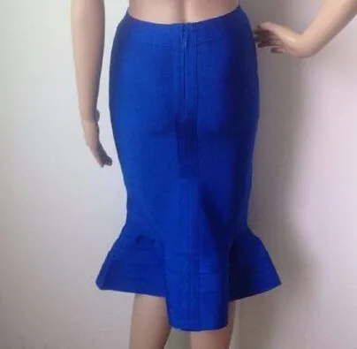 yellow 2020 new fashion sexy women's knee length high waist rayon hl fishtail mermaid bandage skirt skorts for women