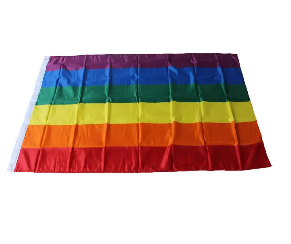 Wholesale 2pc/lot Administrative supplies multinational flag rainbow flag stationery 90*150cm