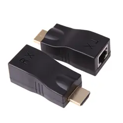 2 шт 4K2K HDMI 30 м до RJ45 сетевой кабель Extender конвертер повторителя Передатчик с RX приемник по CAT-5e CAT6 кабель