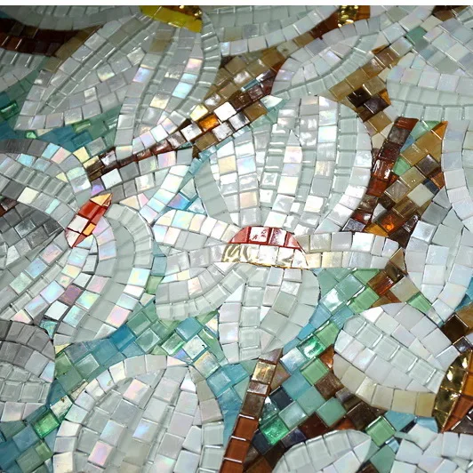 Buy luxurious glass Mural mosaic pattern design glass