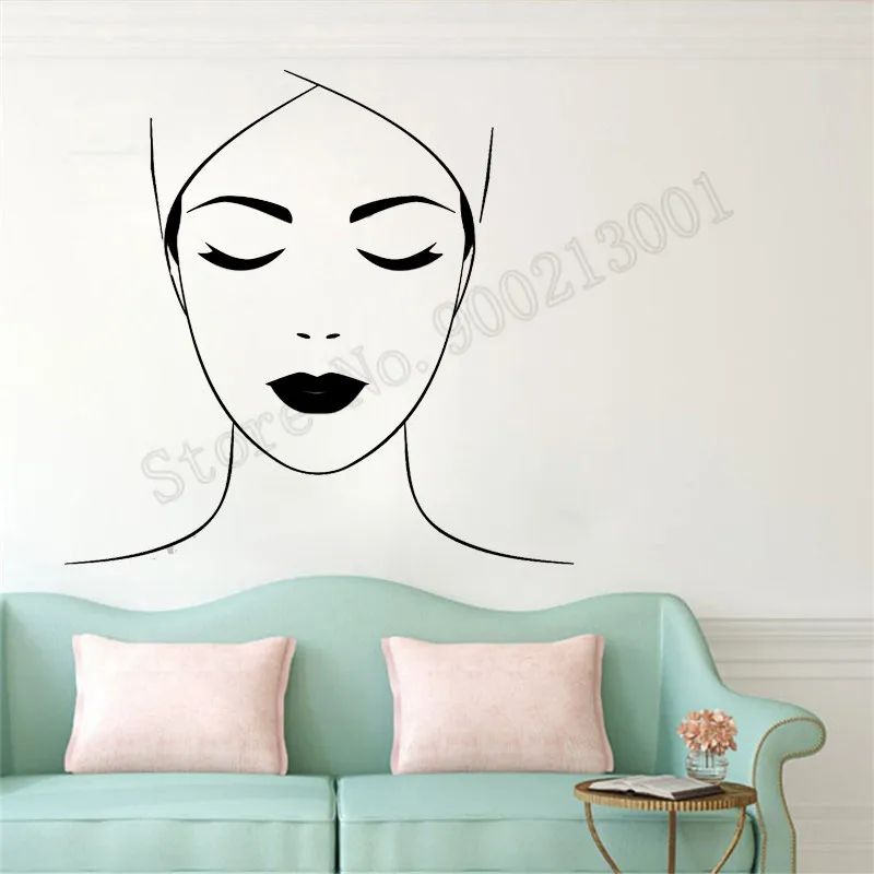 

Make up Health Wall Decor Spa Salon Massage Women Girl Room Decoration Vinyl Art Removeable Poster Mural Beauty Salon LY783