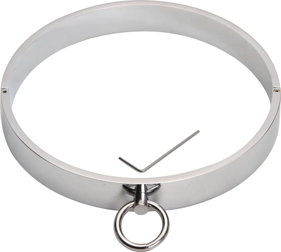 Dia 130mm,305g male Zinc alloy Neck Collar Adult Slave Role Play metal