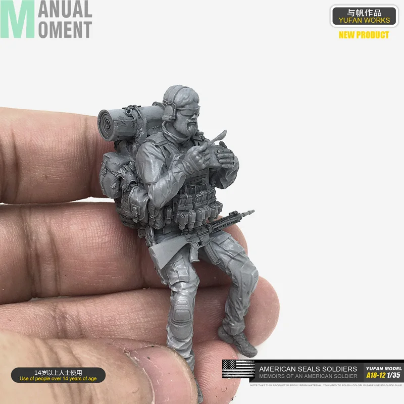 Миниатюрный 1/35 современный американский темно синий уплотнитель коммандос