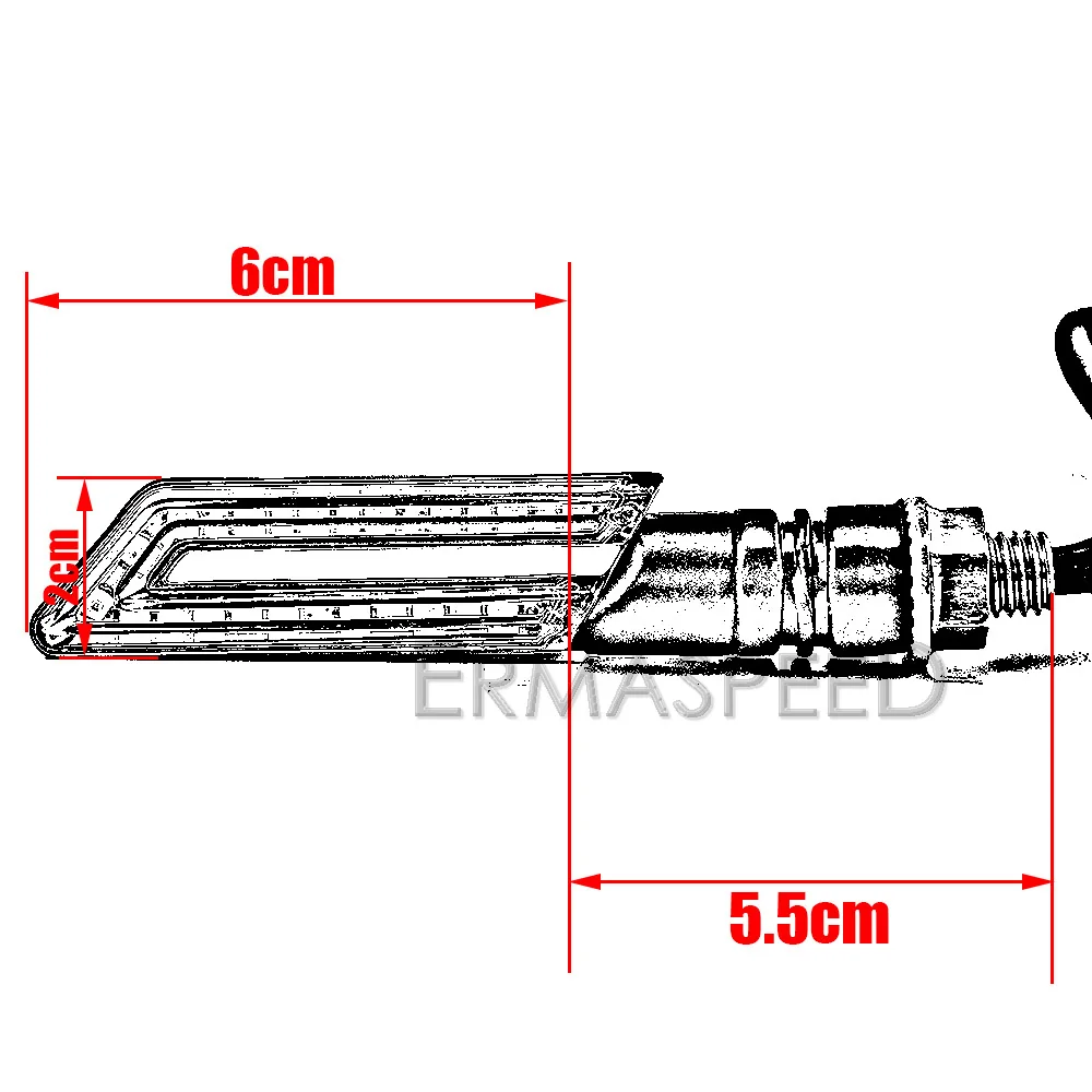 2 пары мотоциклетный светодиодный указатель поворота гибкий левый и правый указатель поворота Универсальный для Honda Kawasaki Yamaha Ducati Aprilia