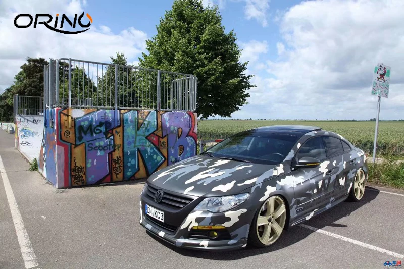 Black White Camouflage Vinyl Film Wrap-17